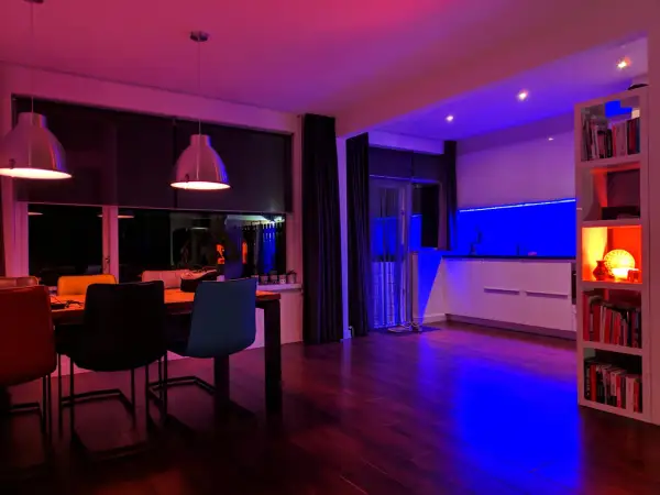 Smart lighting installation Kansas City KS - home automation and color-changing LEDs